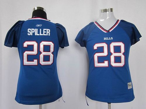 Bills #28 C.J. Spiller Baby Blue Women's Field Flirt Stitched NFL Jersey